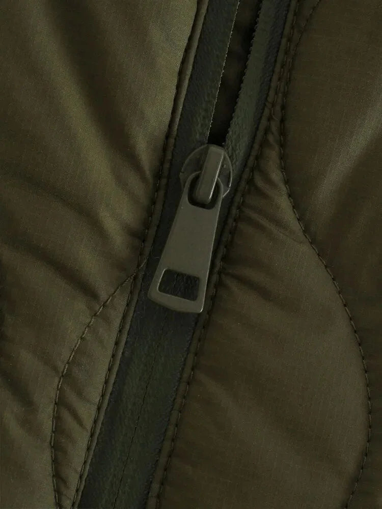 Veste ample matelassée femme couleur vert olive