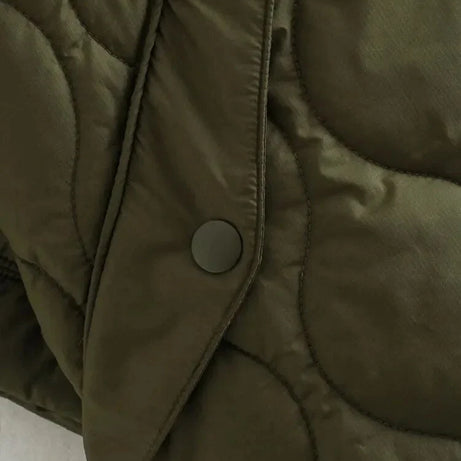 Veste ample matelassée femme couleur vert olive