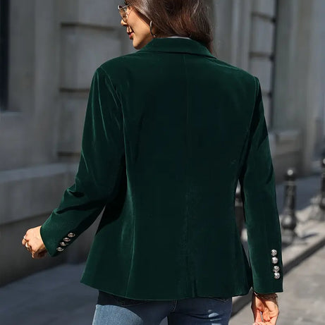 Veste Blazer Femme - Velours Doux | Coupe Cintrée | Élégance Intemporelle