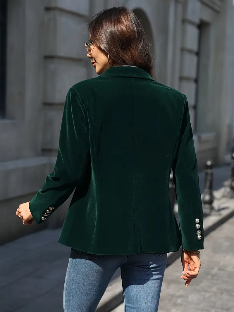 Veste Blazer Femme - Velours Doux | Coupe Cintrée | Élégance Intemporelle