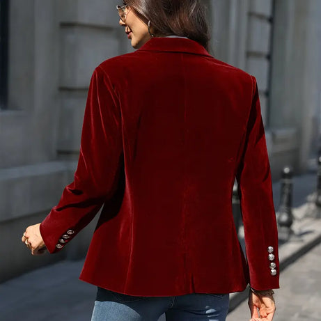 Veste Blazer Femme - Velours Doux | Coupe Cintrée | Élégance Intemporelle