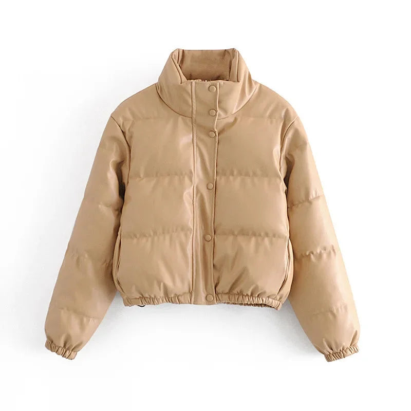 Doudoune d'hiver pour femme avec capuche et fermeture à glissière