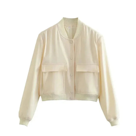 Veste bomber femme avec poches frontales pratiques