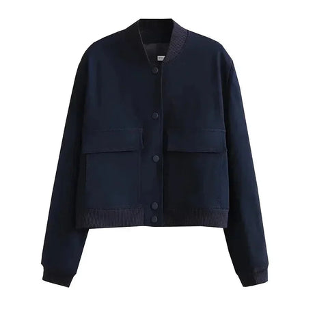 Veste bomber femme avec poches frontales pratiques