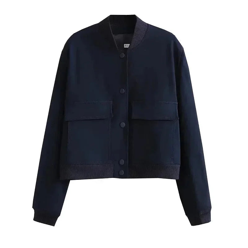 Veste bomber femme avec poches frontales pratiques