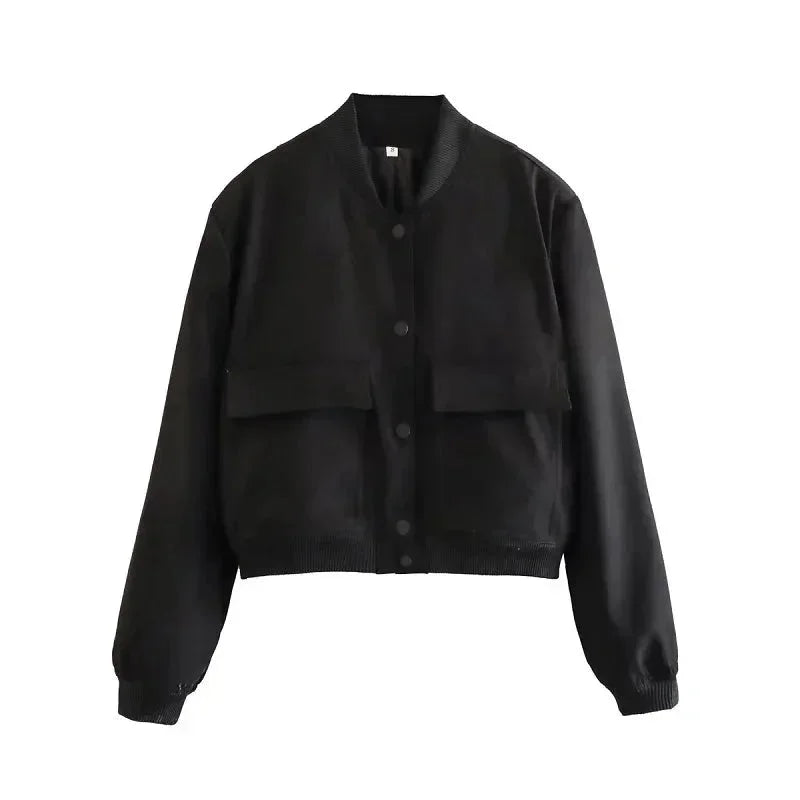 Veste bomber femme avec poches frontales pratiques
