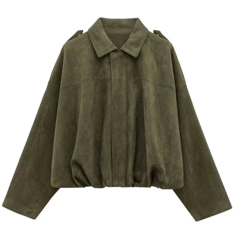 Veste bomber femme oversize avec fermeture éclair