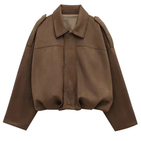Veste bomber femme oversize avec fermeture éclair