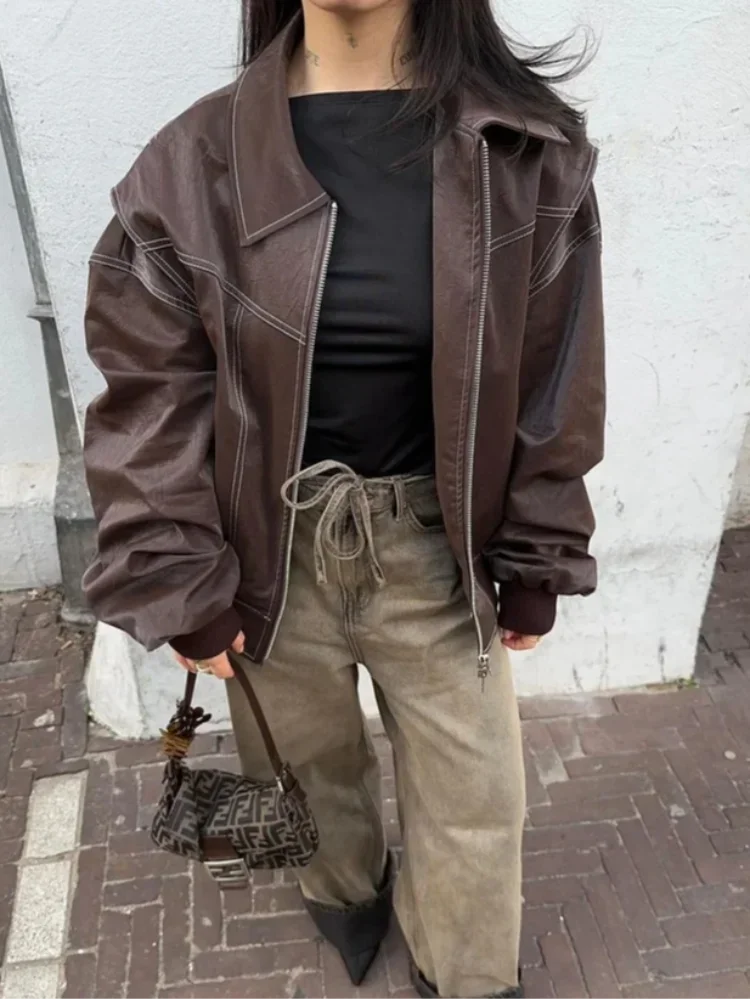 Veste bomber oversize femme à fermeture éclair