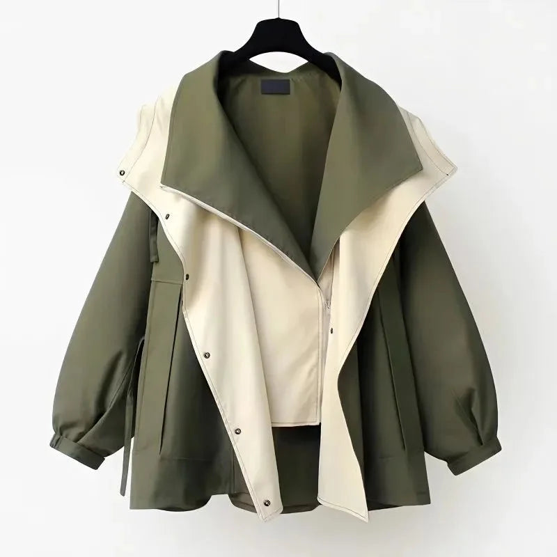 Veste coupe-vent femme avec capuche amovible