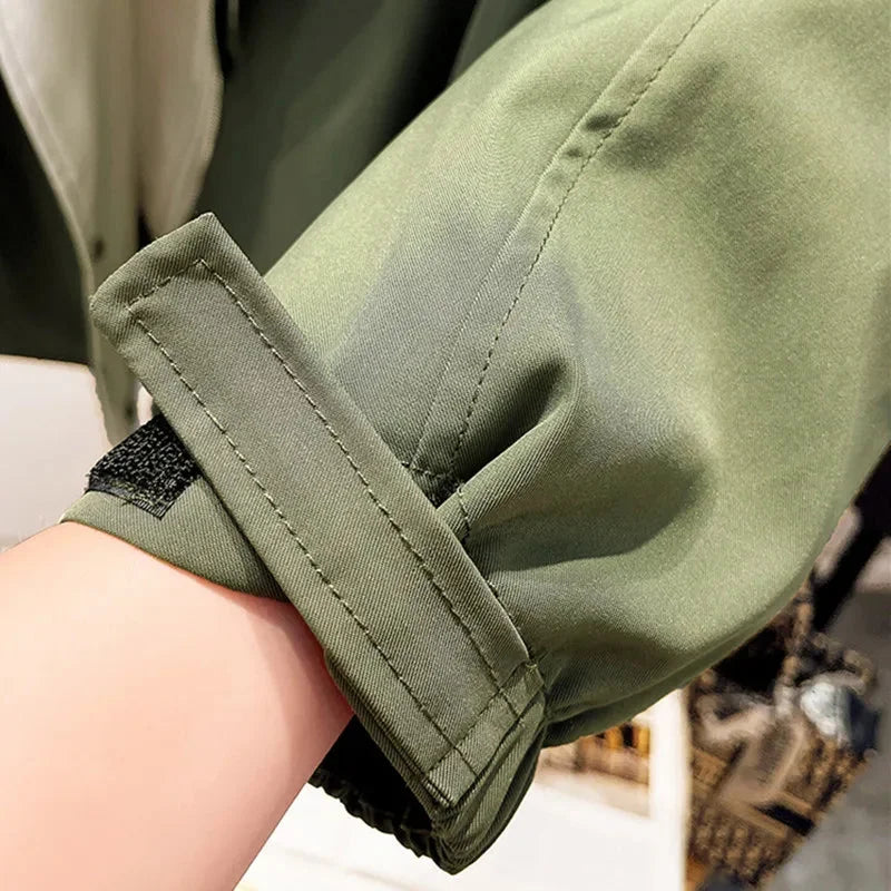 Veste coupe-vent femme avec capuche amovible
