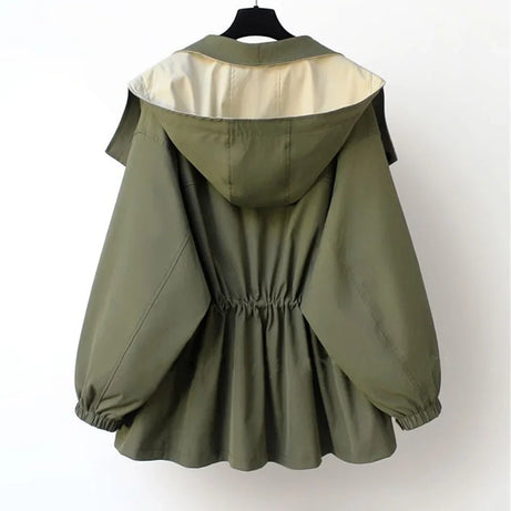 Veste coupe-vent femme avec capuche amovible