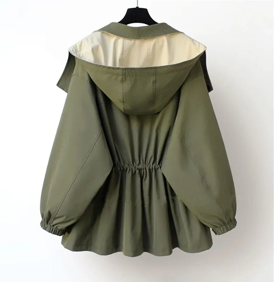 Veste coupe-vent femme avec capuche amovible