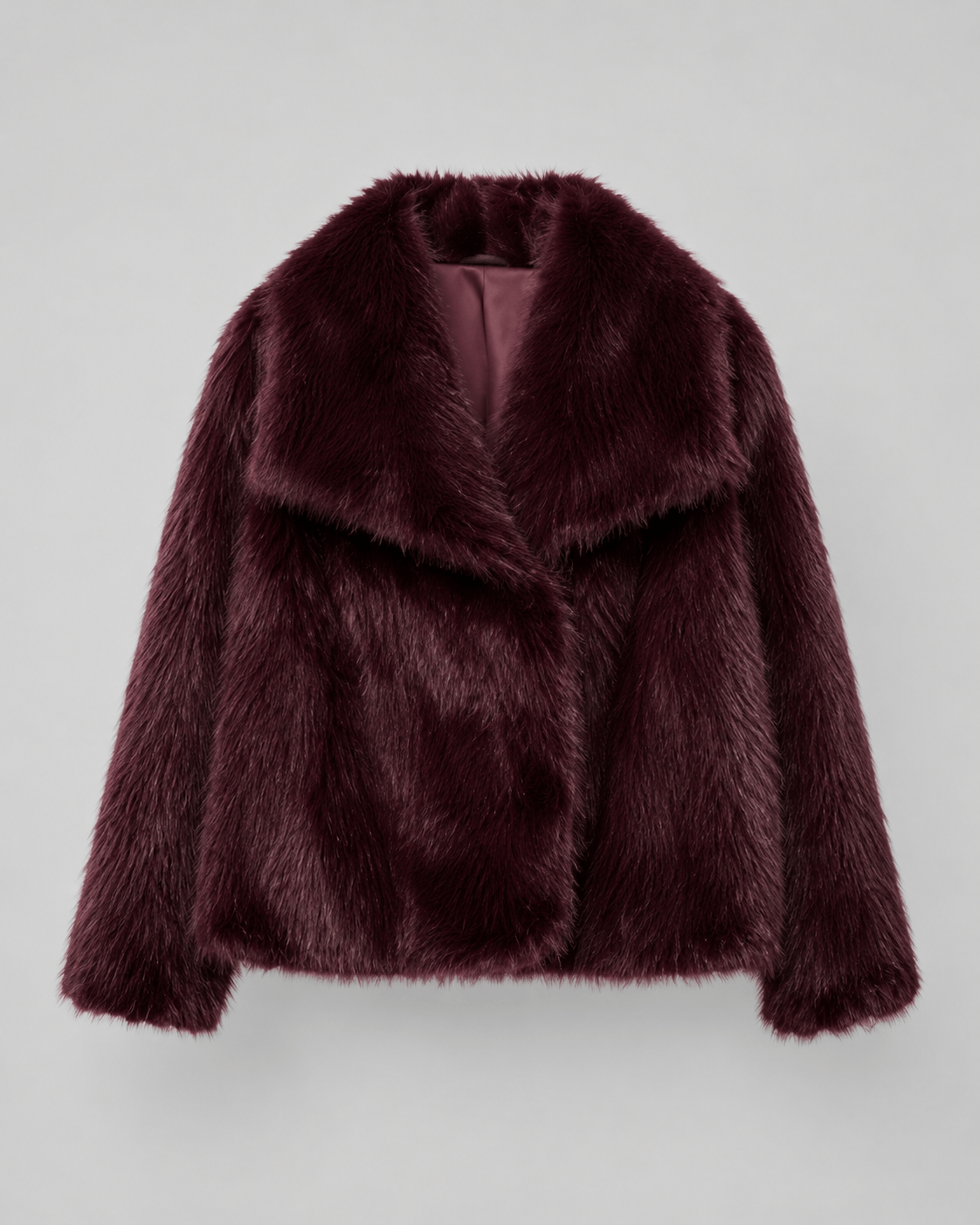 Veste Courte Fausse Fourrure Femme | Col Cranté