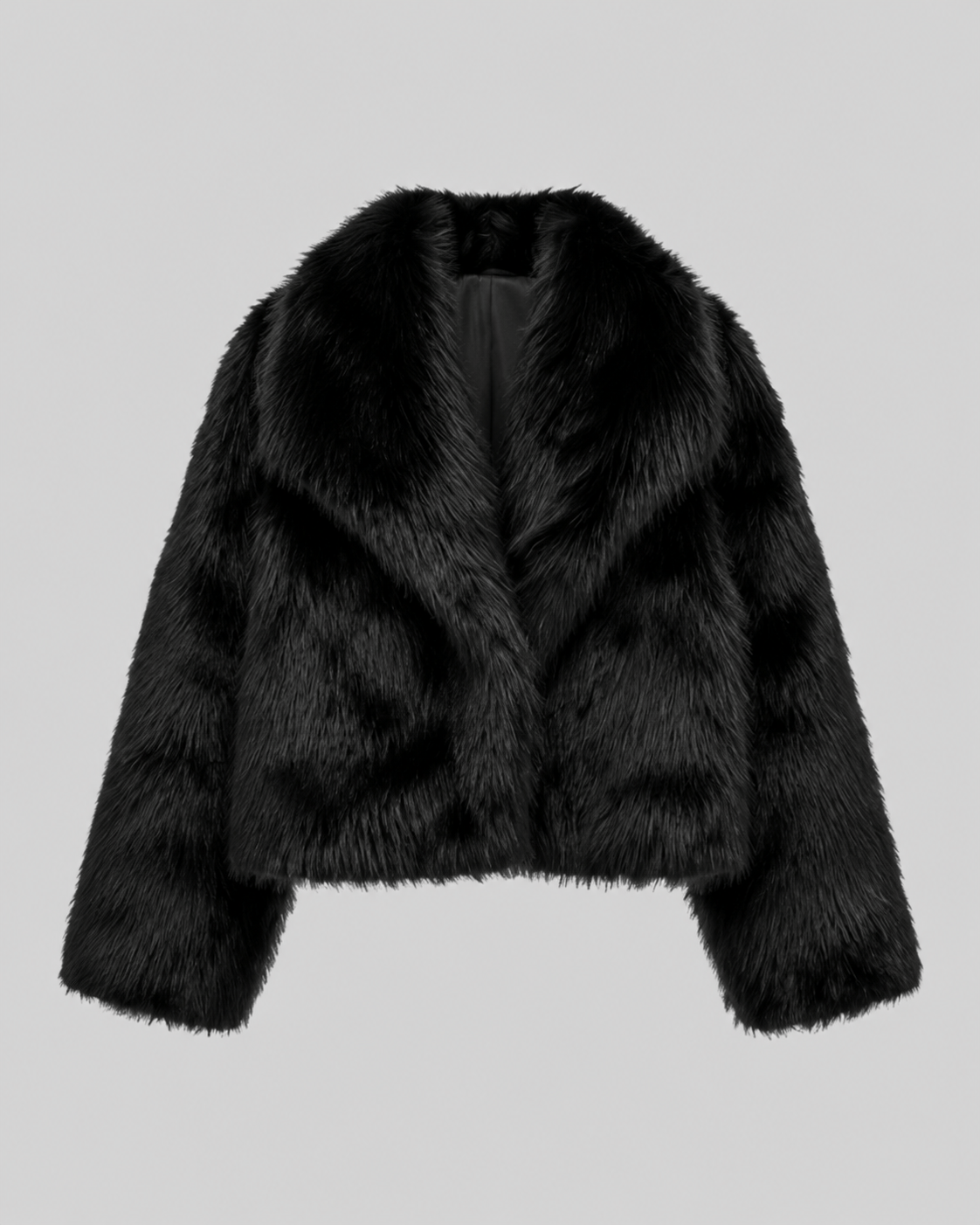 Veste Courte Fausse Fourrure Femme | Col Cranté