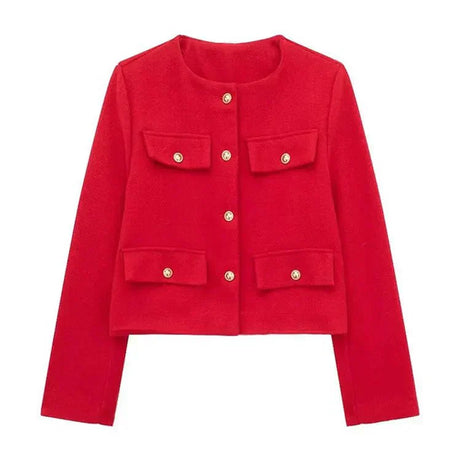 Veste Croisée Boutonnée Femme - Élégance Sophistiquée