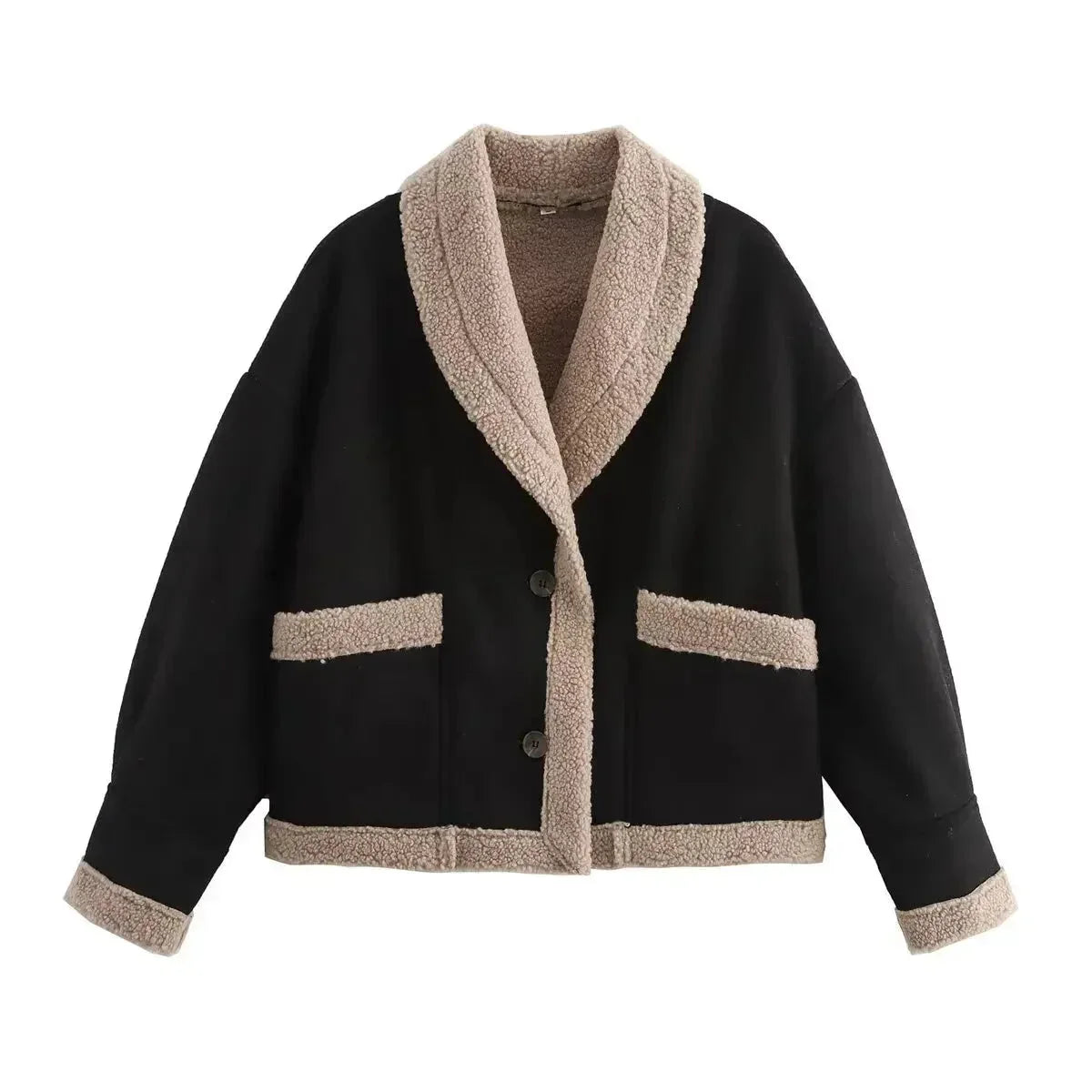 Veste d'hiver femme imitation suède avec doublure chaude