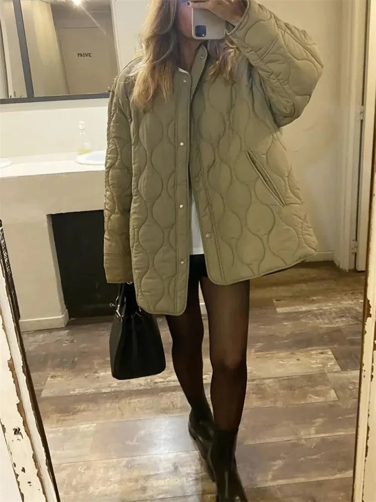 Veste femme ample matelassée pour l'hiver