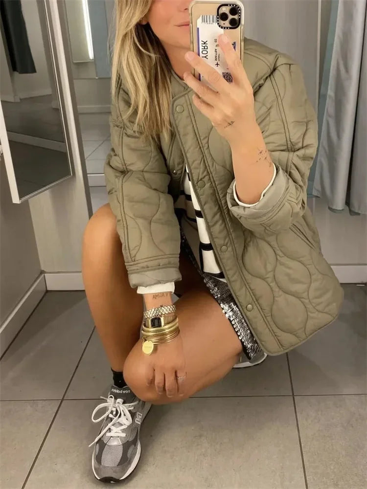 Veste femme ample matelassée pour l'hiver