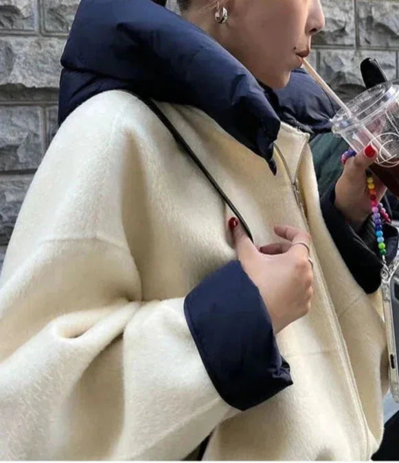 Veste femme à capuche avec rembourrage épais