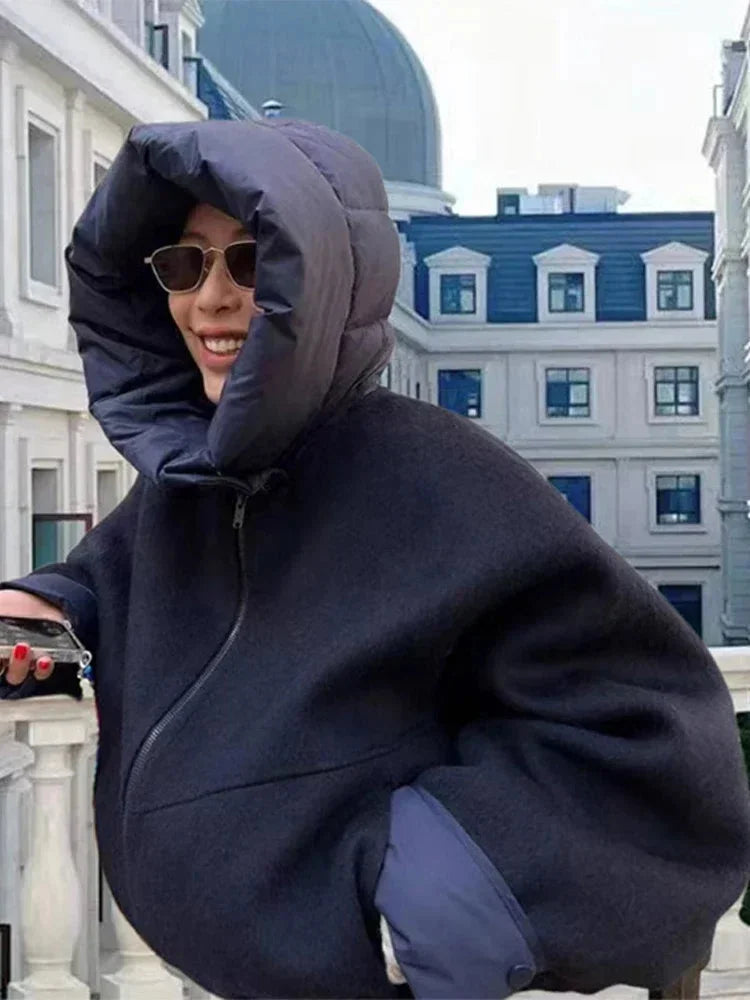 Veste femme à capuche avec rembourrage épais