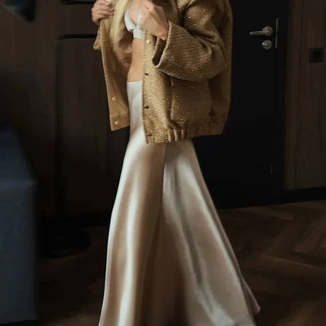 Veste femme chic à paillettes et coupe élégante