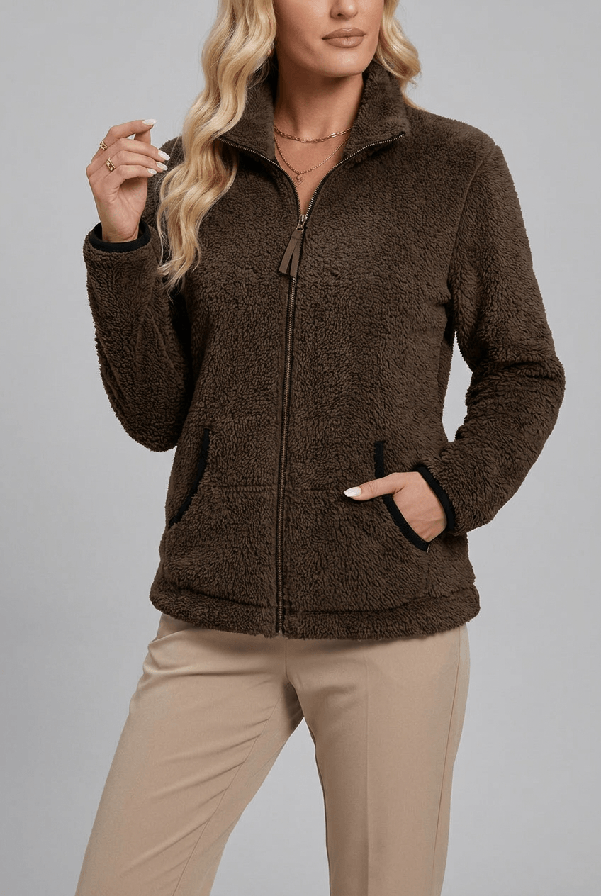 Veste Polaire Femme | Col Montant Zippé