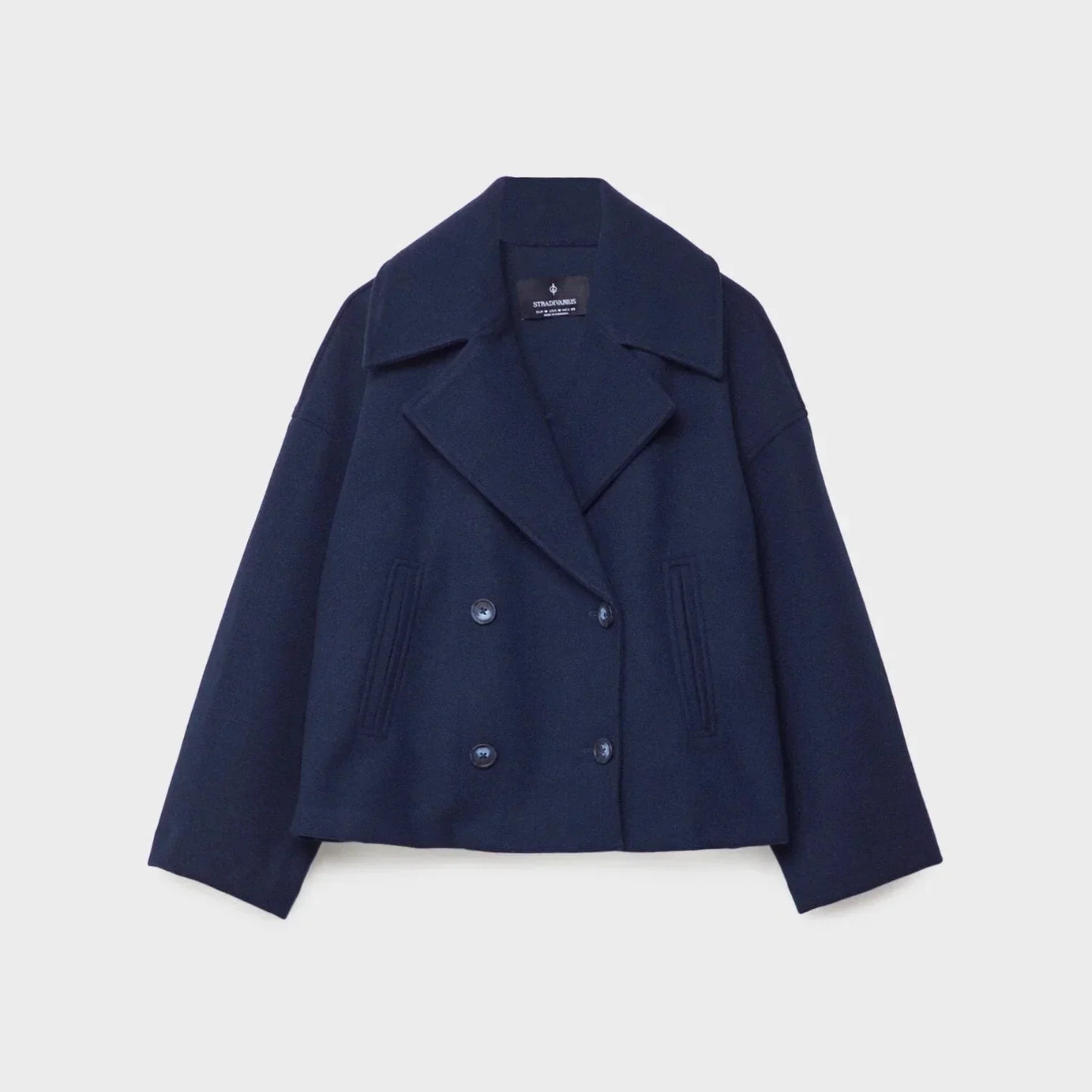 Veste femme courte à double boutonnage moderne