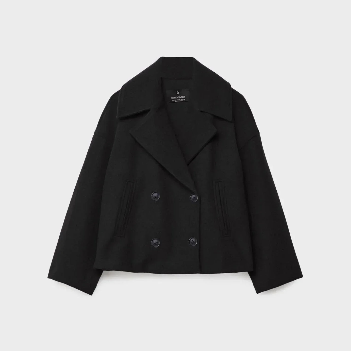 Veste femme courte à double boutonnage moderne