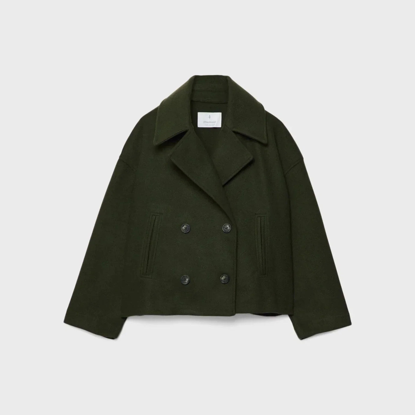 Veste femme courte à double boutonnage moderne