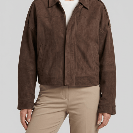 Veste femme courte oversize | Bomber à épaulettes