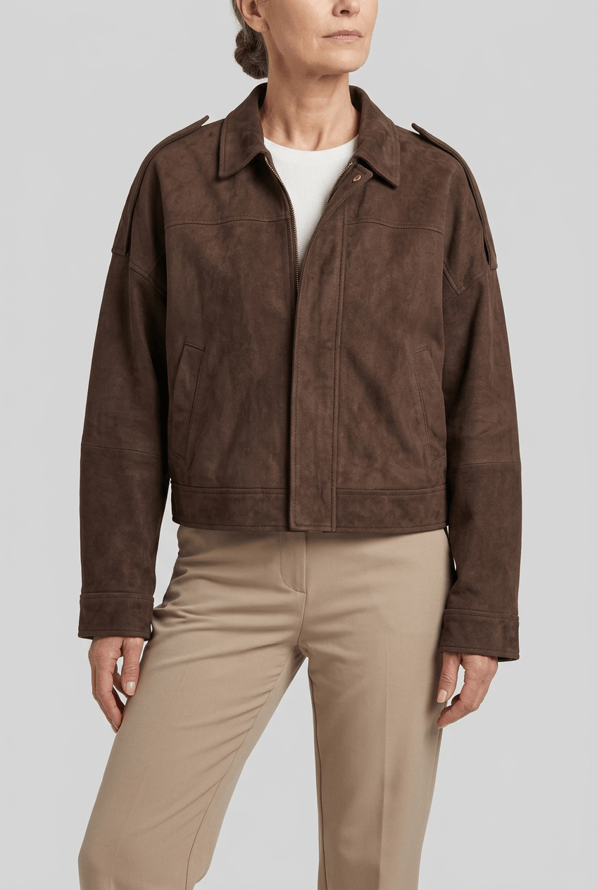 Veste femme courte oversize | Bomber à épaulettes