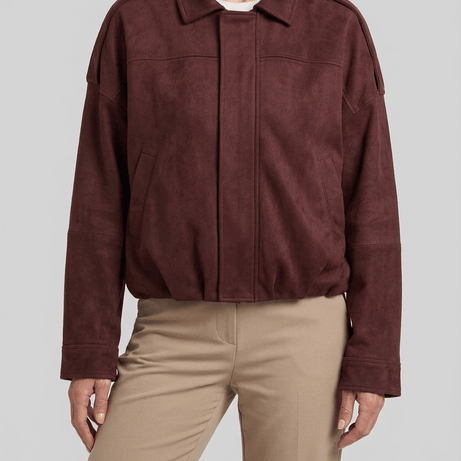 Veste femme courte oversize | Bomber à épaulettes