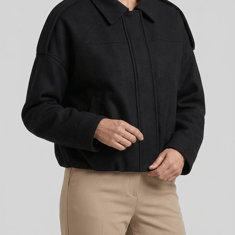 Veste femme courte oversize | Bomber à épaulettes