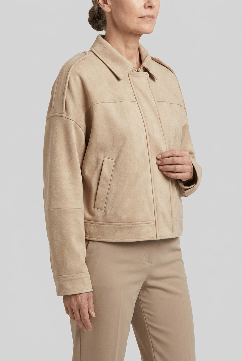 Veste femme courte oversize | Bomber à épaulettes