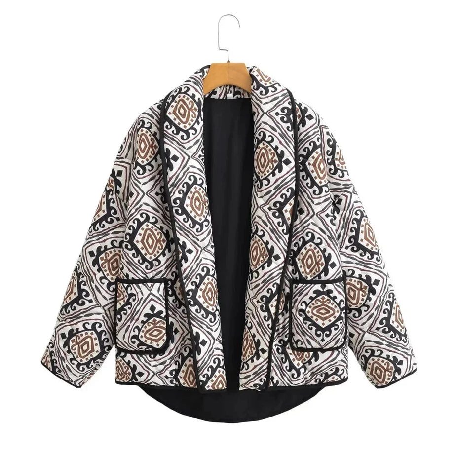 Veste femme matelassée colorée à manches larges