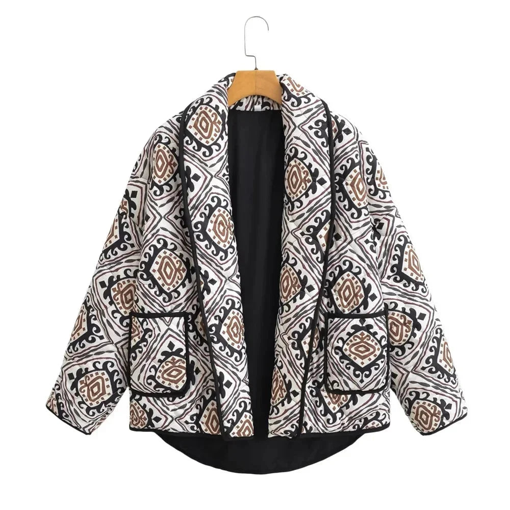Veste femme matelassée colorée à manches larges