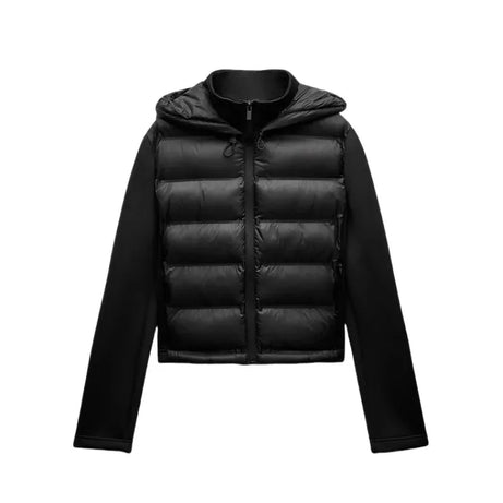 Veste femme noire légère avec capuche et zip