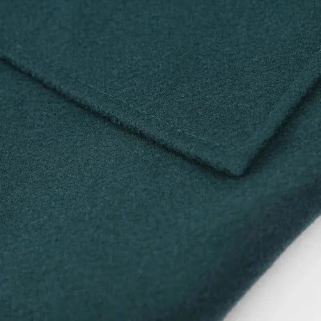 Veste femme vert foncé avec col en fausse fourrure