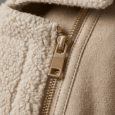 Veste Hiver Femme Texturée | Col Cranté Zippé