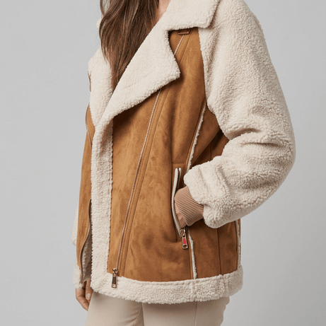 Veste Hiver Femme Texturée | Col Cranté Zippé