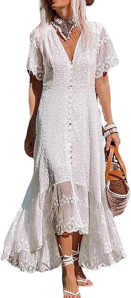 Mid-length bohemian dress - SHANNA