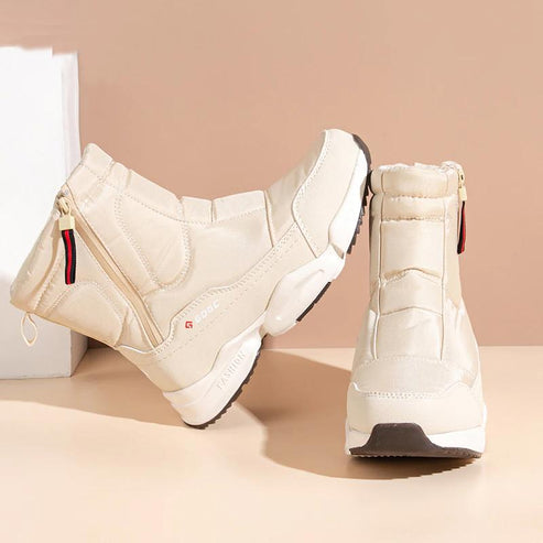 Bottes de neige d'hiver pour femmes - Bottes doublées de fourrure