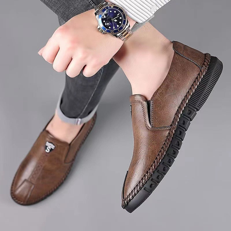 Lässige Lederschuhe für Herren - Shock -