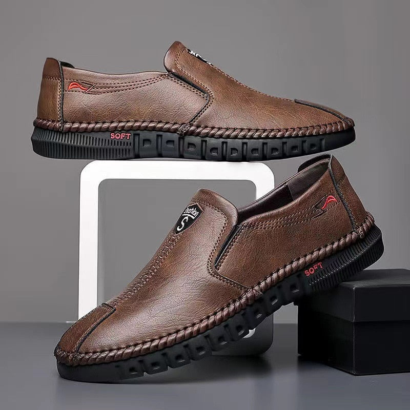 Lässige Lederschuhe für Herren - Shock -