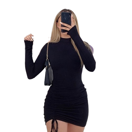 Langärmliges, figurbetontes Kleid – Herbst