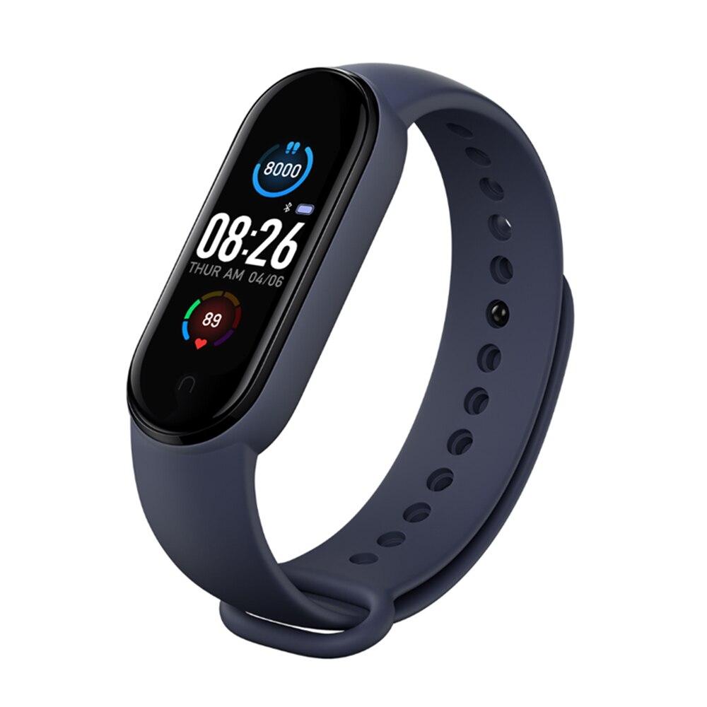 Bracelet fitness avec cardiofréquencemètre, tracker, bluetooth - Bleu