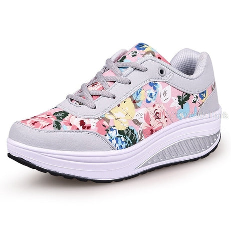Atmungsaktive Toning-Schuhe für Damen mit dicker Sohle