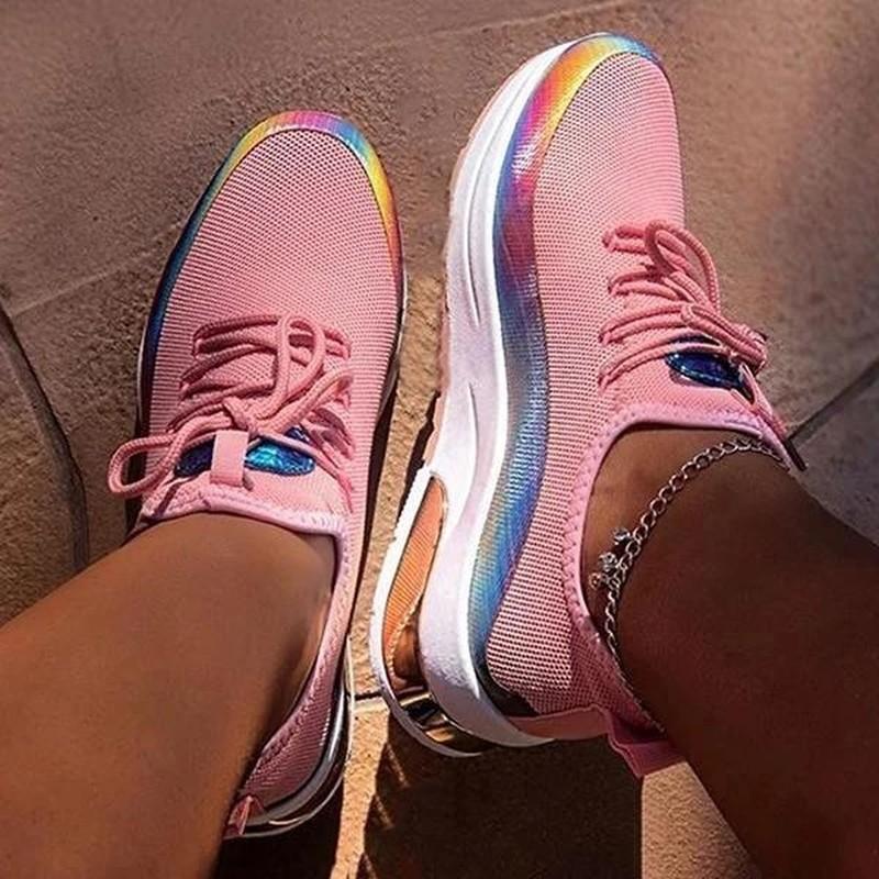 MODACHIC - Baskets Femme Arc-en-Ciel - Black