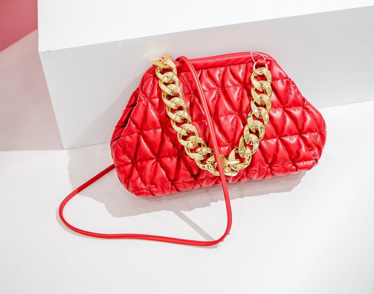 Luxury Quilted Baggy Leather Handbag